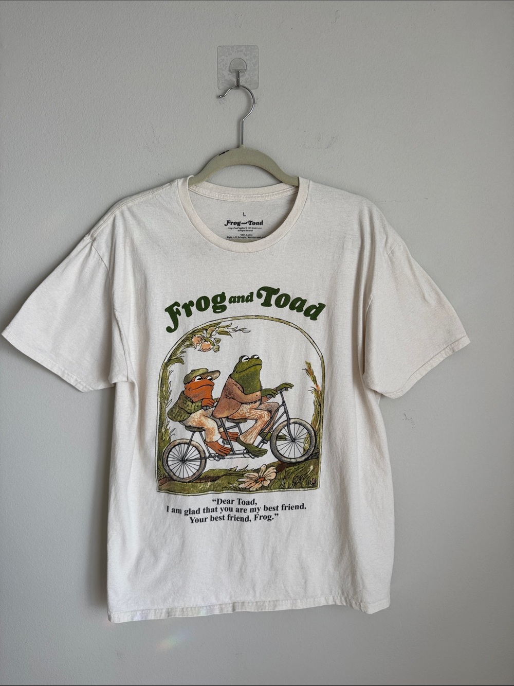 Frog and Toad Together Graphic T-Shirt Size L Arnold Lobel Best Friend Cotton